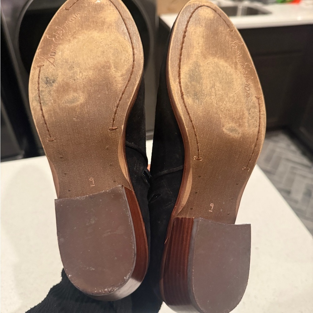 Sam Edelman Black Suede Ankle Booties - Picture 4 of 6